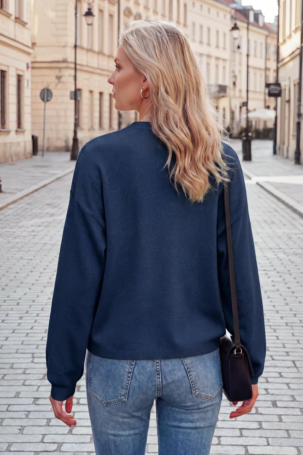 image:imageArachampCloz Womens Relaxed Fit Sweaters Spring Fall Casual Cozy Tops 2026Navy
