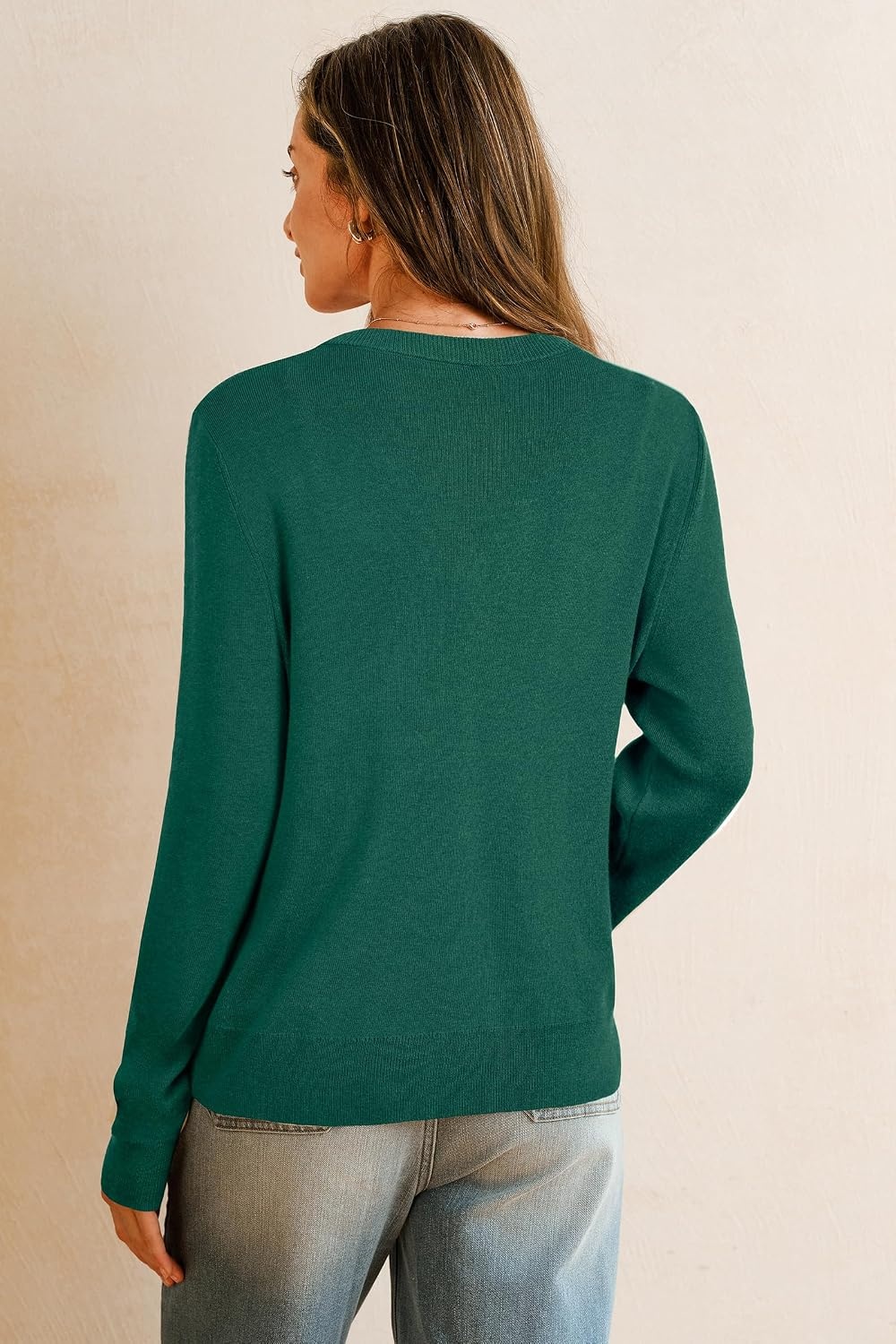 image:imageArachampCloz Womens Wool Blend Business Casual Fall Cardigan Sweaters TopsDark Green