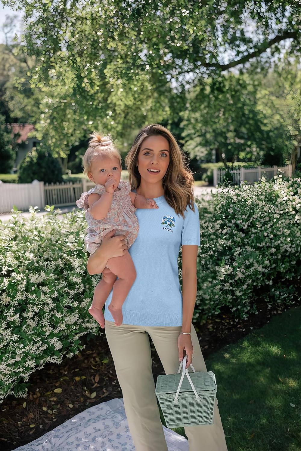 image:imageArachampCloz Womens Wool Blend Short Sleeve Sweater Business Casual TopsLight Blue5120